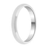 Classic Plain Polished Band Ring 3mm Width White Gold 14k [R012-000]
