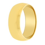 Classic Plain Polished Band Ring 7mm Width Yellow Gold 14k [R027-000]