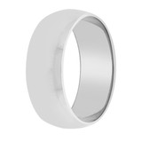Classic Band Plain Polished Ring 7mm Width White Gold 14k [R028-000]