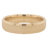 Satin Finish Groove Edge Band Ring 4.5mm Wide Yellow Gold 14k [R031-009_026]