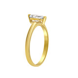 Solitaire Lady Engagement Ring Marquise Cubic Zirconia Yellow Gold 14k [R090-010]