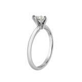 Solitaire Lady Engagement Ring Pear Cubic Zirconia White Gold 14k [R090-057]