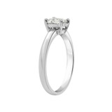 Solitaire Lady Engagement Ring Princess Cut Cubic Zirconia White Gold 14k [R090-061]
