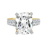 Lady Dressy Ring Cubic Zirconia Yellow Gold 14k [R098-026]