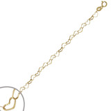 Heart Rolo Cable Chain 4mm Width Solid Yellow 14k Gold [C057-706_724]