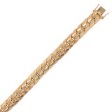 Domed Cuban Link Chain 12mm Width Hollow Yellow 14k Gold [C076-X70_X79]