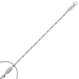 Pallini Bead Chain 2mm Width Diacut Hollow White 14k Gold [C118-006_024]