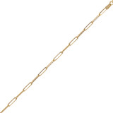 Paper Clip Link Chain 3.7mm Width Solid Yellow 14k Gold [C400-219_227]