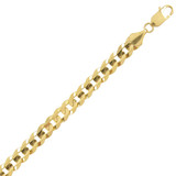 Curb Link Chain 240 Gauge 10mm Width Solid Yellow 14k Gold [C016-306_326]