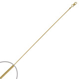 Silk Snake Chain 1mm Width Solid Yellow 14k Gold [C030-106_124]