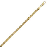 Diacut Rope Chain 5mm Width Solid Yellow 14k Gold [C036-006_030]