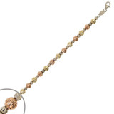 Disco Bead Chain 5mm Width Solid Diacut Tricolor 14k Gold [C046-006_024]