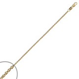 Popcorn Chain 080 Gauge 1.5mm Width Hollow Pave Yellow 14k Gold [C048-406_424]