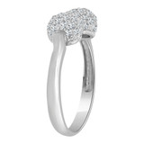 Heart Ring Cubic Zirconia White Gold 14k [R102-057]