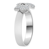 Butterfly Ring Cubic Zirconia White Gold 14k [R102-064]