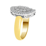 Byzantine Filigree Ring Cubic Zirconia Yellow Gold 14k [R103-018]