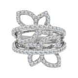 Butterfly Ring Cubic Zirconia White Gold 14k [R104-056]
