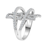 Butterfly Ring Cubic Zirconia White Gold 14k [R104-056]