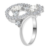 Pear Shape Ring Cubic Zirconia White Gold 14k [R107-061]