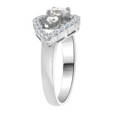 Pear Shape Ring Cubic Zirconia White Gold 14k [R107-065]