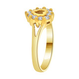 Small Heart Ring Cubic Zirconia Yellow Gold 14k [R109-001]