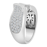 Band Style Ring Cubic Zirconia White Gold 14k [R112-052]