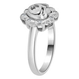 Heart 15 Anos Quinceanera Ring Cubic Zirconia White Gold 14k [R114-029]