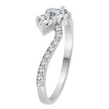 Dainty Lady Ring Cubic Zirconia White Gold 14k [R115-087]