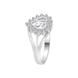 Small Heart 15 Anos Quinceanera Ring Cubic Zirconia White Gold 14k [R123-053]