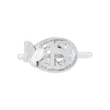 Mini Butterfly 15 Anos Quinceanera Ring Cubic Zirconia White Gold 14k [R123-072]