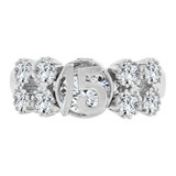 Modern 15 Anos Quinceanera Ring Cubic Zirconia White Gold 14k [R125-073]