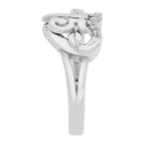 Fancy Heart 15 Anos Quinceanera Ring Cubic Zirconia White Gold 14k [R126-064]
