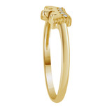 Mini Crown Ring Cubic Zirconia Yellow Gold 14k [R128-027]