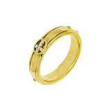 Religious Rosary Ring Cubic Zirconia Size 9 Yellow Gold 14k [R128-032]