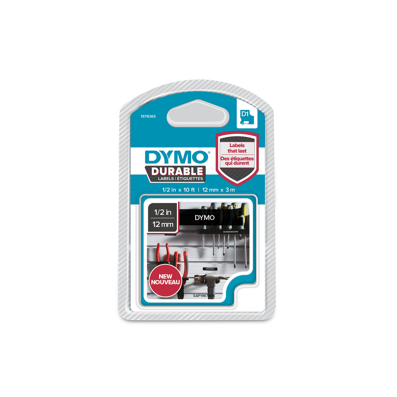 dymo d1 white on black