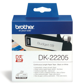 Brother DK-22205 Continuous Length Paper Label Tape - 62mm wide