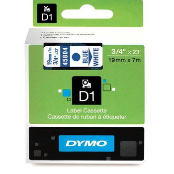 Dymo LabelManager D1 Tape 45804 19MM X 7M Blue on White S0720840