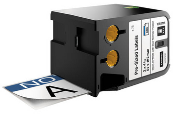 Dymo XTL Pre-Sized Safety Labels 51x102mm - NOTICE