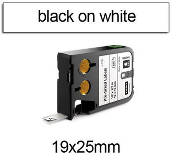 Dymo XTL Pre-Sized Labels 19 x 25mm Black on White 1868701