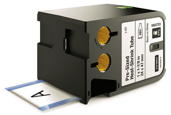 Dymo XTL Heat Shrink Tube Black on White 24mm x 47mm 1868733