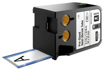 Dymo XTL Heat Shrink Tube Black on White 54mm x 47mm 1868734