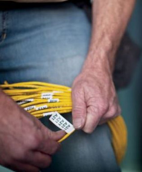 Dymo XTL Flexible Cable Wrap Labels Black on White 12mm 1868806