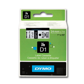 Dymo LabelManager D1 Tape 53713 24MM X 7M Black on White S0720930