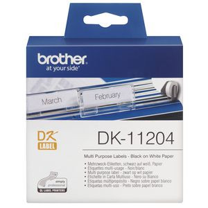 Brother DK-11204 Multi Purpose Address Labels 17 x 54mm Roll of 400 Labels