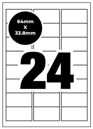 A4 Printer Labels 24 Up