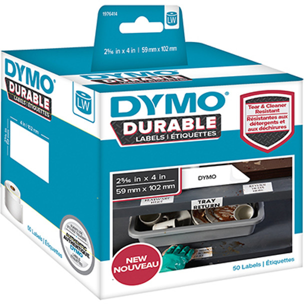 Dymo 1976414 Durable LabelWriter Labels 59mm x 102mm Roll of 50 Labels