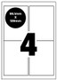 A4 Printer Labels - 4 Up
