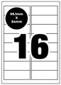 A4 Printer Labels - 16 Up