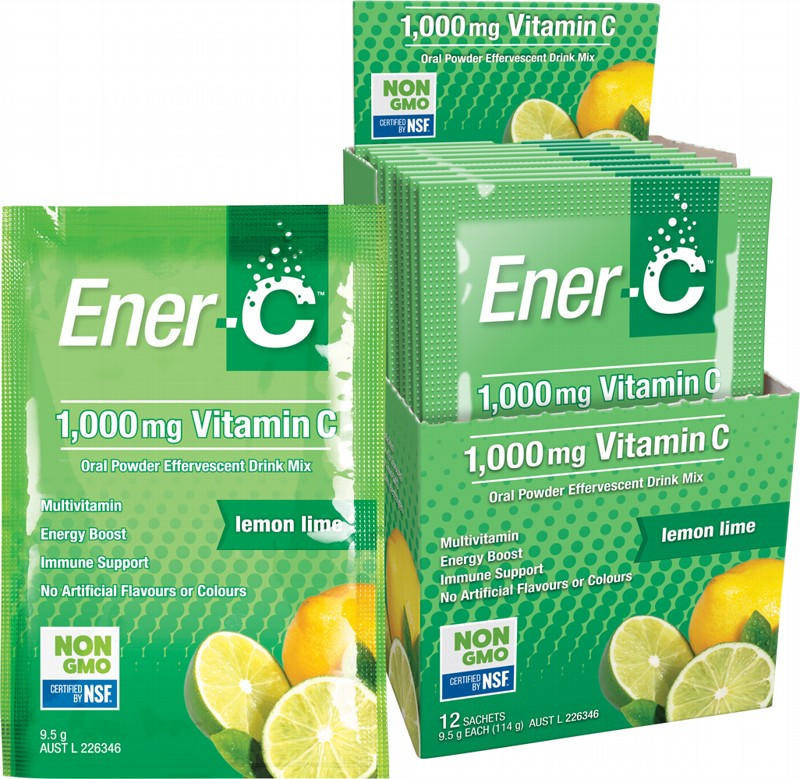 Martin & Pleasance EnerC 1000mg Vitamin C Lemon Lime Drink Sachets x
