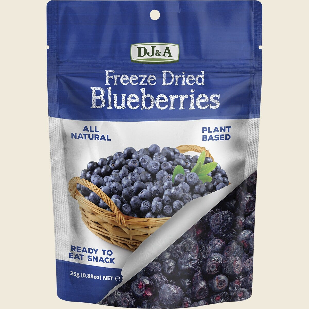 DJ&A Freeze Dried Blueberries 10x25g (Carton of 10)